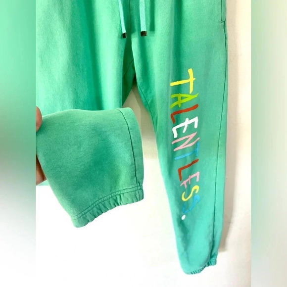 TALENTLESS Elementary Collection Teal French Terry Spell Out Jogger Sweat Pant - Picture 6 of 9